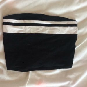 Black and white tube top